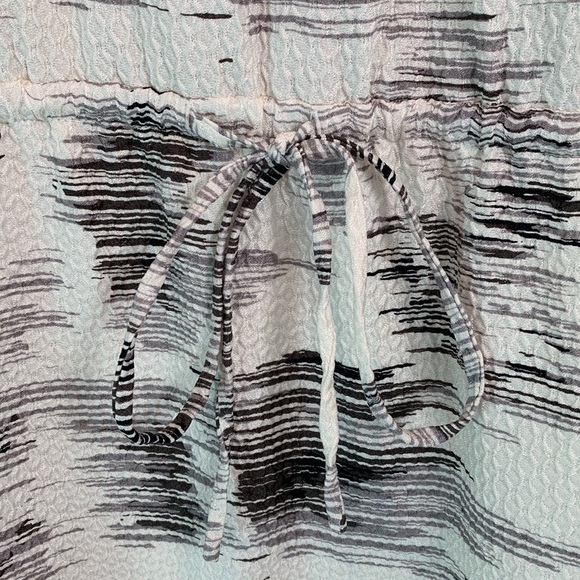 Vince Silk Sleeveless Jacquard Drawstring Dress, White Marble Size Large - Picture 8 of 15